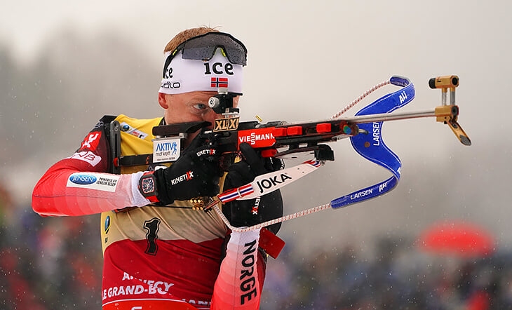 Норвежкият биатлонист Йоханес Бьо участва в стартовете за Световната купа