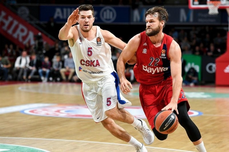 Баскетболистите на Байерн Мюнхен Данило Бартел и Пол Зипсър се