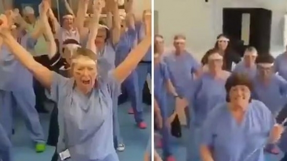 Британски сестри от болница в Девон (югозападна Англия) заснеха видео,