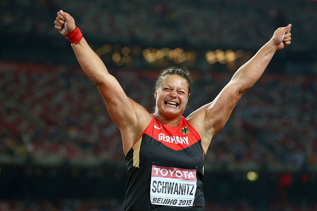 Носителката на световна титла в тласкането на гюле Кристина Шваниц