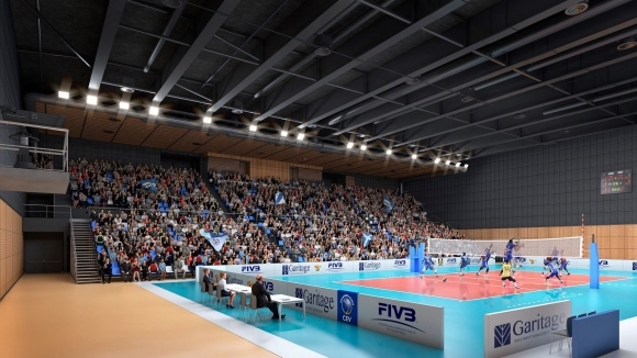 Строителството на новостроящата се спортна зала Левски София която ще