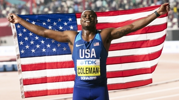 Световният шампион в спринта на 100 метра Кришчън Коулман е