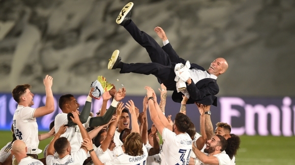 Старши треньорът на Реал Мадрид Зинедин Зидан изрази радостни емоции
