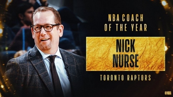 Старши треньорът на Торонто Раптърс Ник Нърс бе избран безапелационно