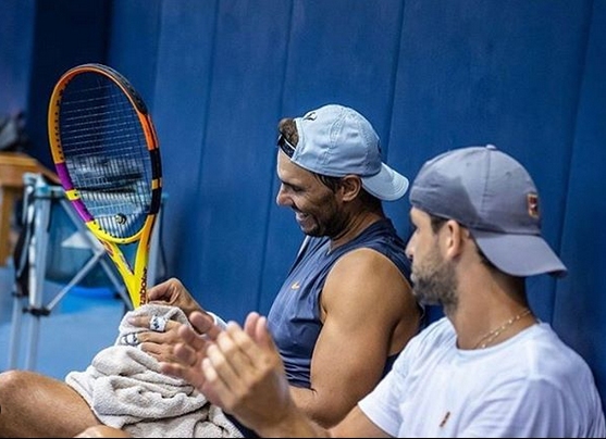 Звездата на българския тенис Григор Димитров тренира с Рафаел Надал