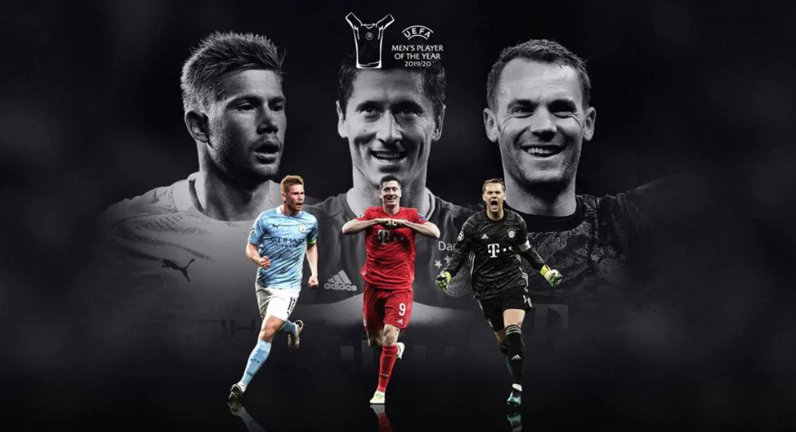 Роберт Левандовски и са отличените от УЕФА за Футболист на