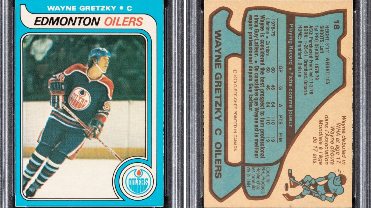Колекционерска картичка от 1979 година с лика на легендарния хокеист