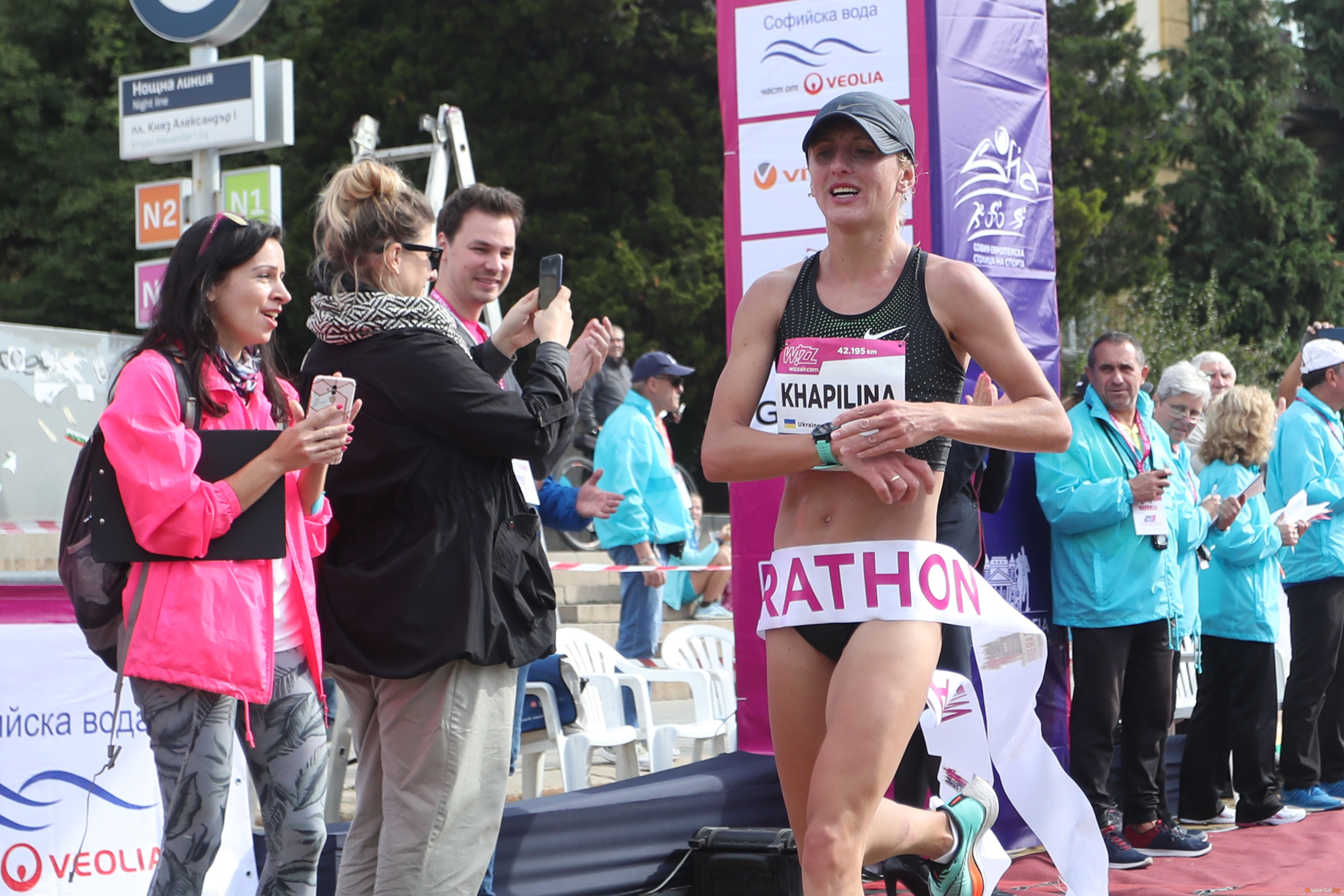 Победителката от Софийския маратон през тази година Виктория Хапилина Украйна