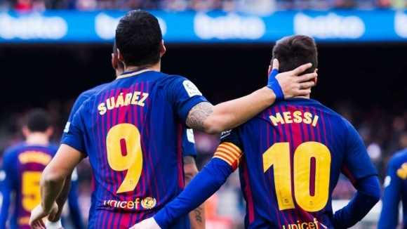 Звездата на Барселона Лионел Меси и нападателят на Атлетико Мадрид