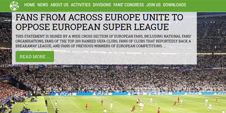 Организацията на футболните фенове в Европа ФСЕ се противопостави категорично