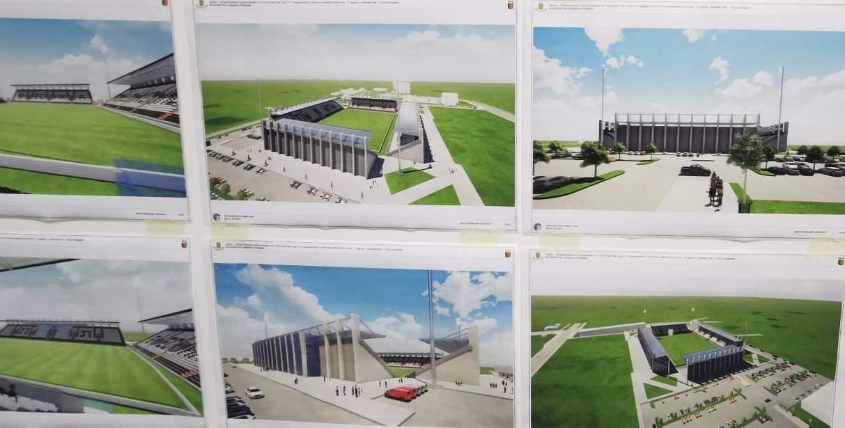 Работна среща между ръководството на Локомотив (Пловдив), проектантите на стадиона
