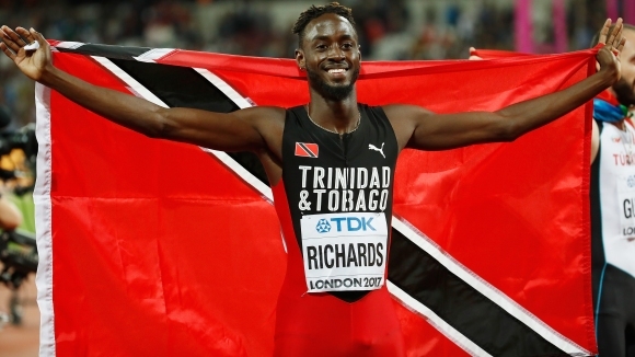 Световният шампион от Лондон 2017 с щафетата на Тринидад и